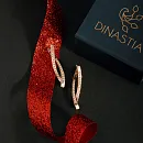 Серьги из красного золота с фианитами