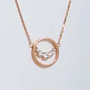 Колье из красного золота с фианитами