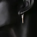 Серьги из красного золота с фианитами