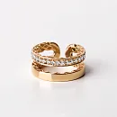 Кольцо из красного золота с фианитами