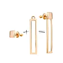 Серьги пусеты из красного золота