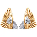 Серьги из красного золота с фианитами