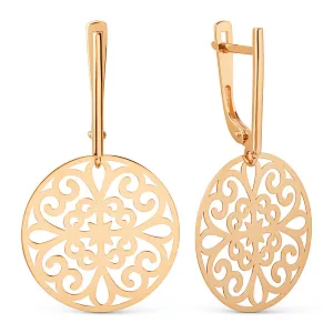 Серьги из красного золота