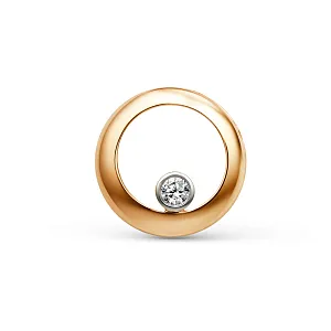 Подвеска из красного золота с фианитом