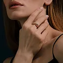 Кольцо из красного золота с фианитами