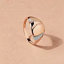 Кольцо из красного золота с фианитами