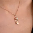 Подвеска из красного золота с фианитами