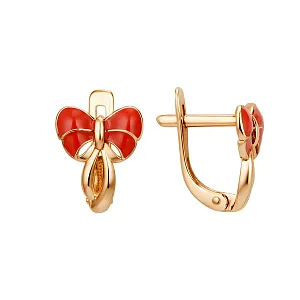 Серьги из красного золота