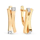 Серьги из красного золота с фианитами