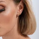 Серьги пусеты из красного золота