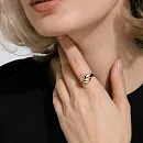 Кольцо из красного золота с фианитами