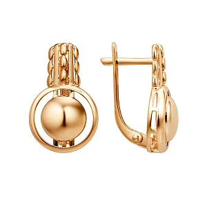 Серьги из красного золота