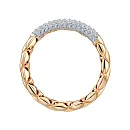 Кольцо из красного золота с фианитами