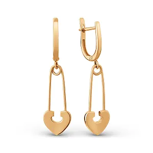 Серьги из красного золота