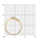 Кольцо из красного золота с бриллиантом