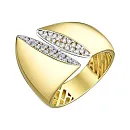 Кольцо из желтого золота с бриллиантами