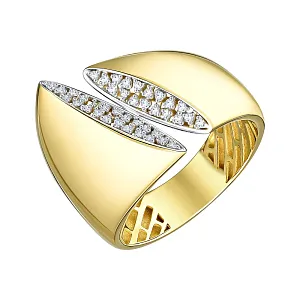 Кольцо из желтого золота с бриллиантами