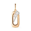 Подвеска из красного золота с фианитами