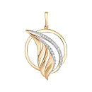 Подвеска из красного золота с фианитами