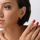 Серьги из красного золота с фианитами