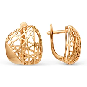 Серьги из красного золота