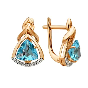 Серьги из красного золота