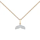 Подвеска из красного золота с фианитами