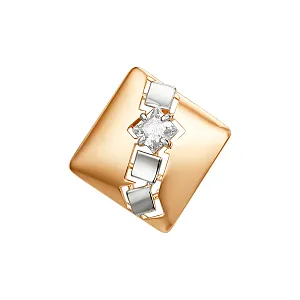 Подвеска из красного золота с фианитом