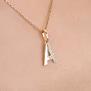 Подвеска из красного золота с фианитами