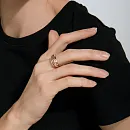 Кольцо из красного золота с фианитами