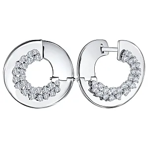 Серьги из белого золота с бриллиантами