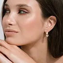 Серьги из красного золота с фианитами