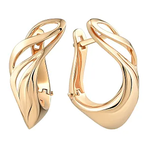 Серьги из красного золота
