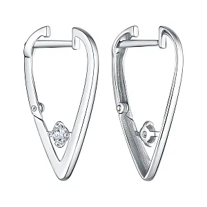 Серьги из белого золота с бриллиантами