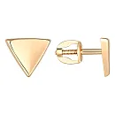 Серьги пусеты из красного золота