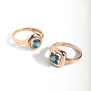 Кольцо из красного золота с лондон топазом