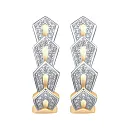 Серьги из красного золота с бриллиантами