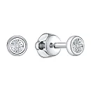 Серьги пусеты из белого золота