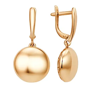 Серьги из красного золота