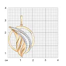 Подвеска из красного золота с фианитами