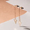 Серьги пусеты из красного золота