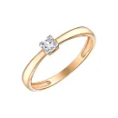 Кольцо из красного золота с бриллиантом