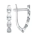 Серьги из белого золота с бриллиантами