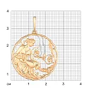 Подвеска из красного золота