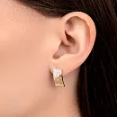 Серьги из красного золота с фианитами