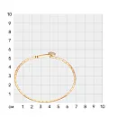 Браслет из красного золота с фианитами