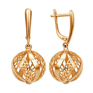 Серьги из красного золота
