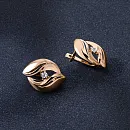 Серьги из красного золота с фианитами