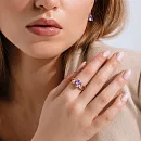 Кольцо из красного золота с аметистом