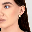 Серьги из красного золота с фианитами